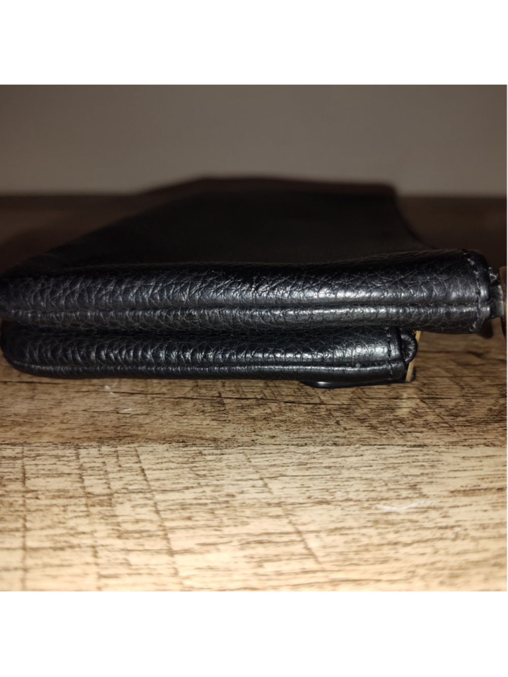 Women's Coach Black Leather Double Zip Wallet One Size - Picture 4 of 8